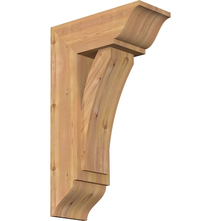 Thorton Traditional Smooth Bracket w/ Offset Brace, Western Red Cedar, 7 1/2"W x 18"D x 30"H